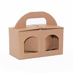 Borsina in cartone avana per due vasetti, 17x8x9 cm (kit da 10)