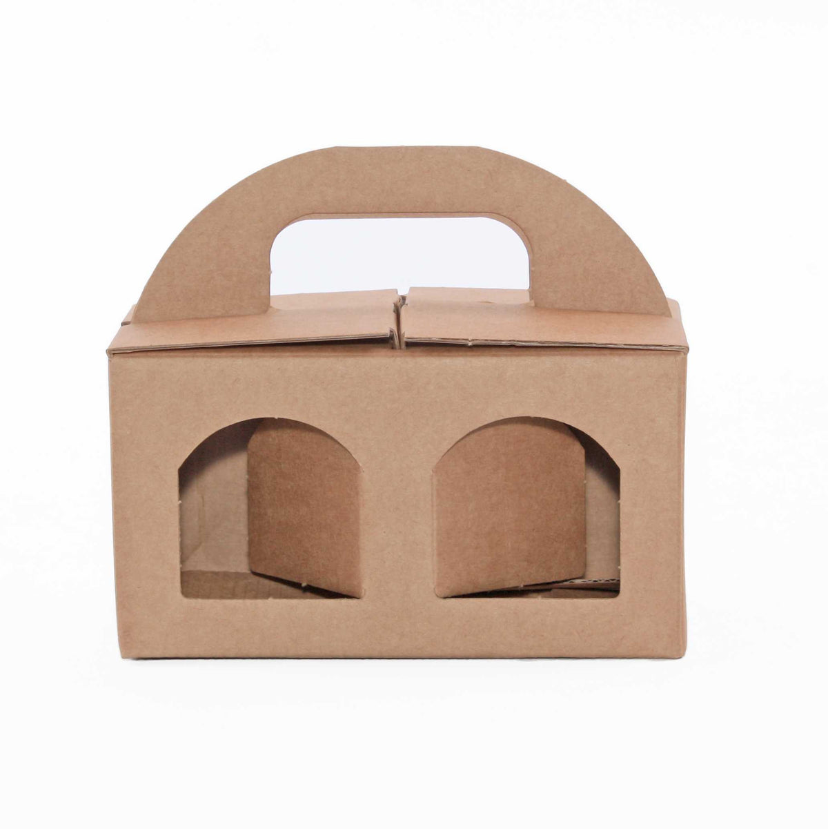 Borsina in cartone avana per due vasetti, 17x8x9 cm (kit da 10)