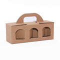 Borsina in cartone avana per tre vasetti, 25x8H9 cm (kit da 10)