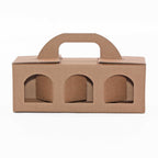 Borsina in cartone avana per tre vasetti, 25x8H9 cm (kit da 10)