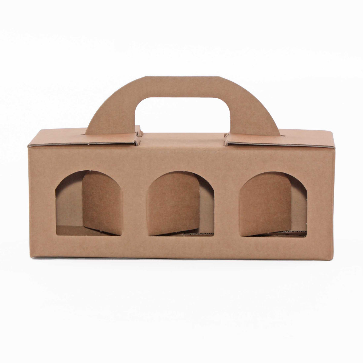 Borsina in cartone avana per tre vasetti, 25x8H9 cm (kit da 10)