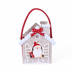 Borsina in feltro casa di Babbo Natale, 17x9H19 cm (kit da 5)
