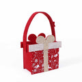 Borsina in feltro rosso Pacco Dono, 12x7H12 cm (kit da 10)