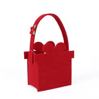 Borsina in feltro rosso Pacco Dono, 12x7H12 cm (kit da 10)