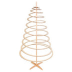 Decorazione Albero di Natale a spirale in legno, 72X72H138 cm