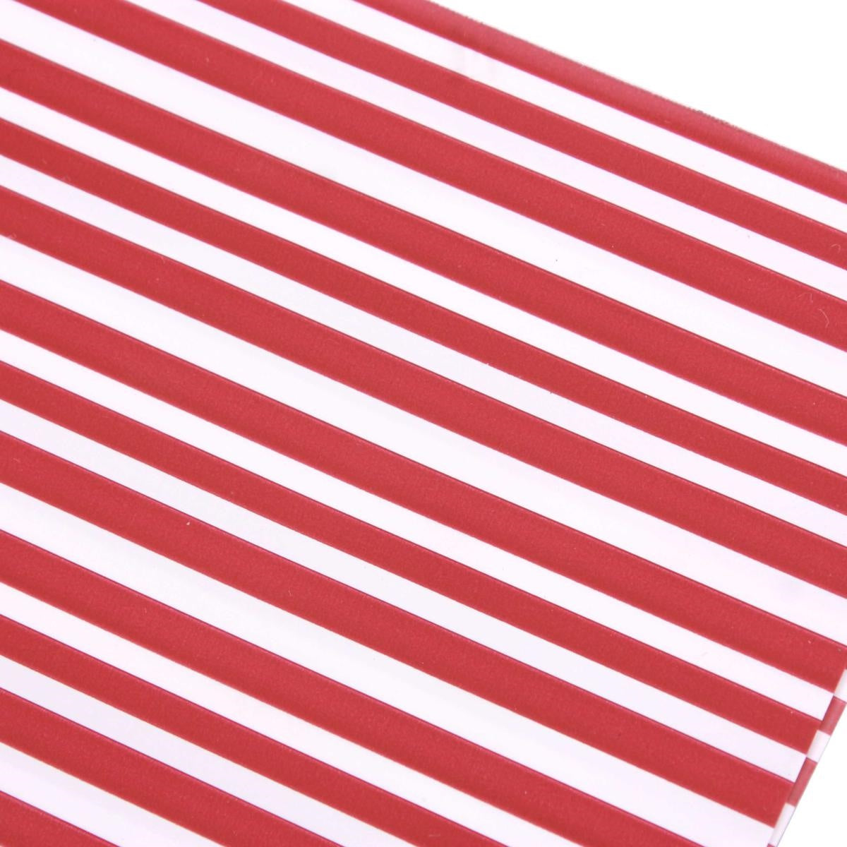 Buste in carta perlata a righe bianche e rosse, 15x25 cm (kit da 3)
