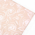 Busta in carta perlata sabbia con stampa rose, 20x35 cm (kit da 3)