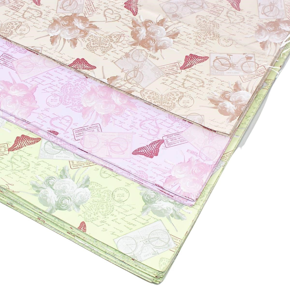 Buste da confezione a stampa vintage, confezione da 100, 35x50 cm