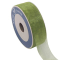 Nastro animato in organza verde oliva, 40 mm x 50 m (kit da 3)