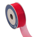 Nastro animato in organza rossa, 40 mm x 50 mt (kit da 3)