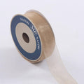 Nastro in organza beige fantasia animalier, 40 mm x 50 m (kit da 3)