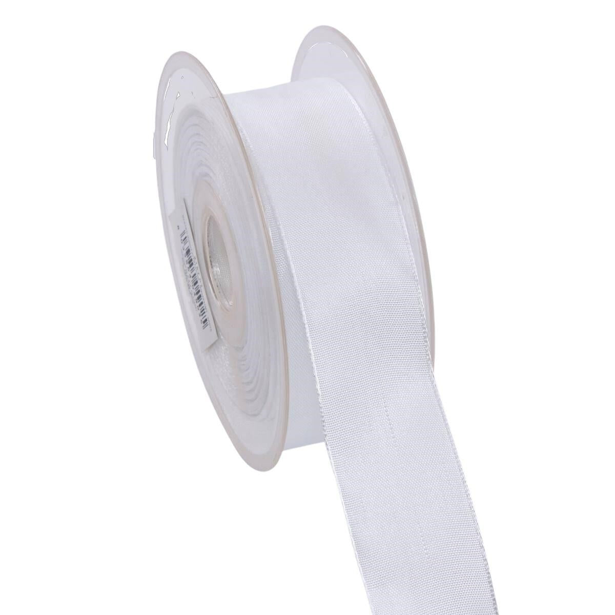 Rocchetto di nastro in organza bianco, 4x25 m (kit da 3)