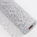 Rotolo in tessuto a rete oceania argento, 48 cm x 4,5 mt