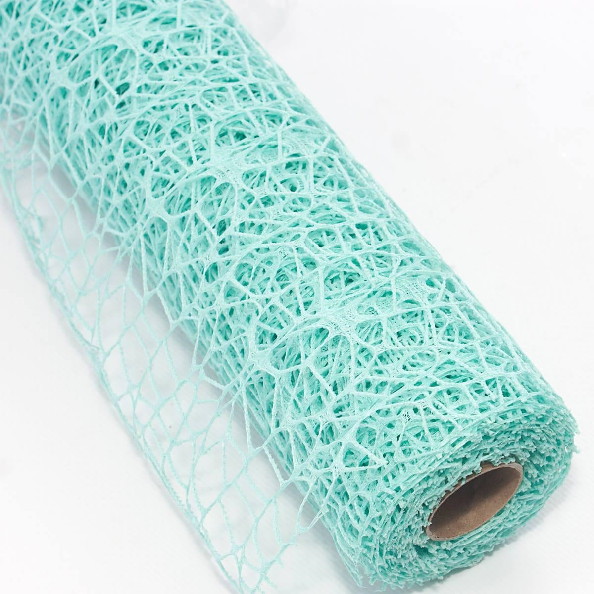 Rotolo di tessuto a rete oceania tiffany, 48 cm x 4,5 mt (kit da 5)