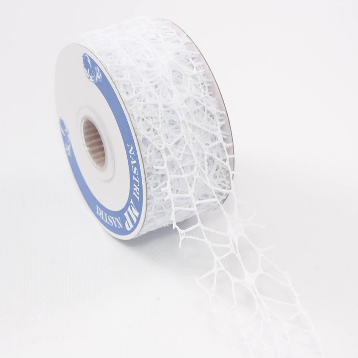 Rocchetto di nastro bianco, 4 cm x 10 m (kit da 10)