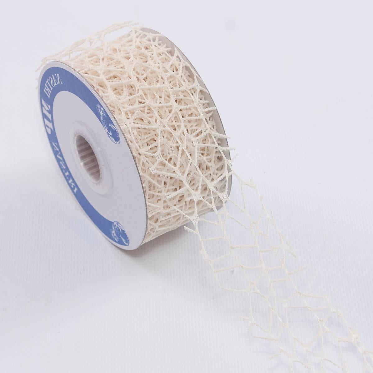 Rocchetto di nastro a rete crema, 4 cm x 10 m (kit da 10)