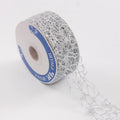 Rocchetto di nastro argento, 4 cm x 10 m (kit da 5)