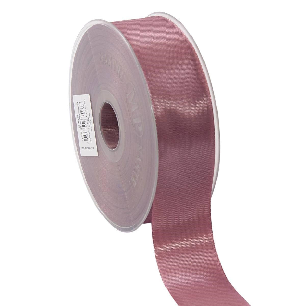 Nastro in taffetà rosa antico, 4 cm x 50 mt (kit da 3)