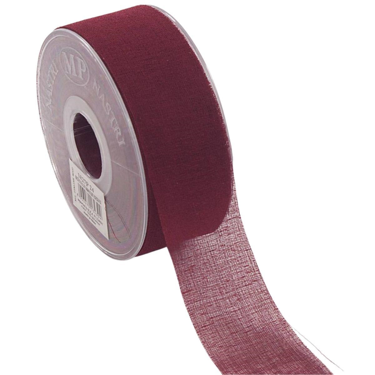 Nastro Delicate bordeaux, 4 cm x 25 mt (kit da 3)