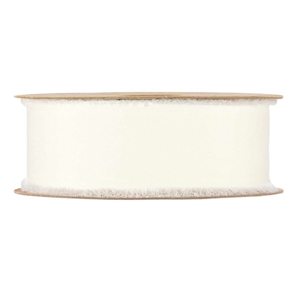 Rocchetto di nastro bianco pigalle effetto seta, 3,5 cm x 10 m