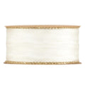Rocchetto di nastro in organza crema, 40 mm x 10 m (kit da 5)