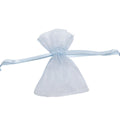 Bustina in organza azzurra, 7,5H5 cm, confezione da 10 (kit da 10)