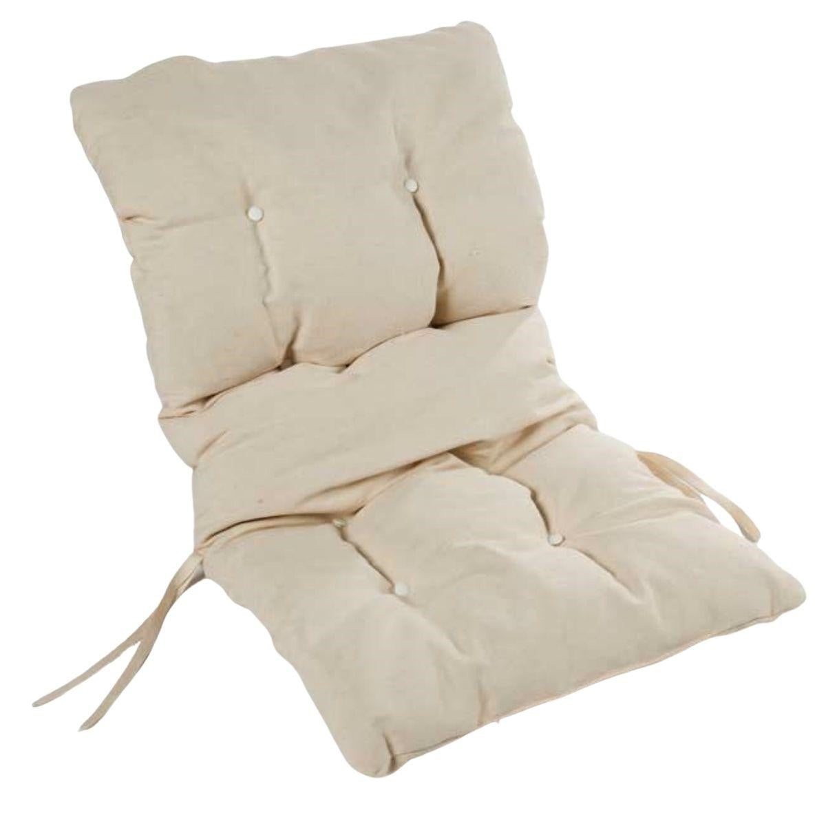 Cuscino in cotone ecrù, 50x115 cm