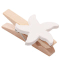 Mollette decorative a stella bianche, H4,5 cm, set da 8 (kit da 10)