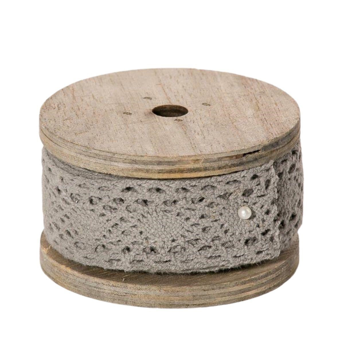Rocchetto di merletto grigio, set di 4, 3x3 mt (kit da 3)