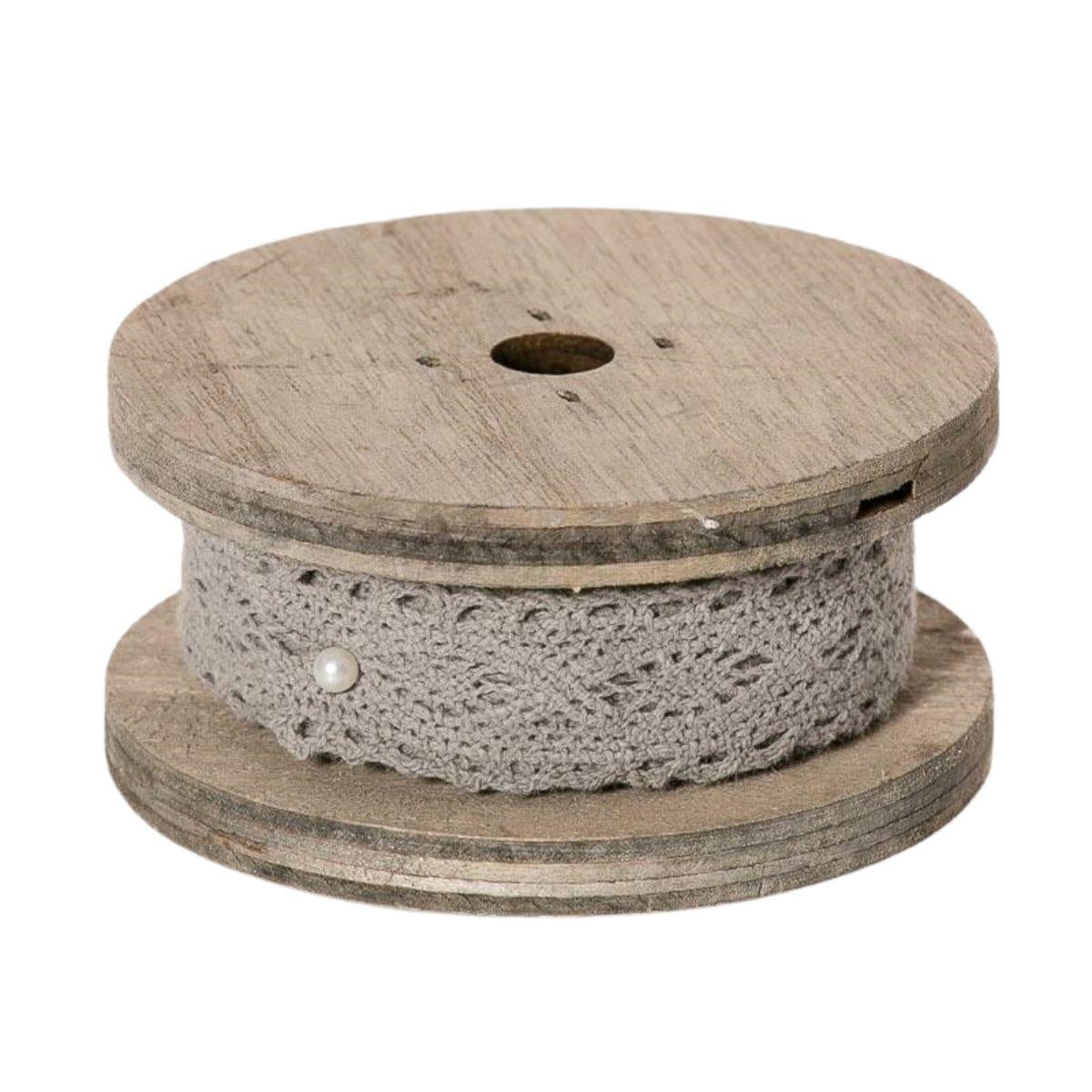 Rocchetto in merletto grigio, confezione da 4, 3 m (kit da 3)