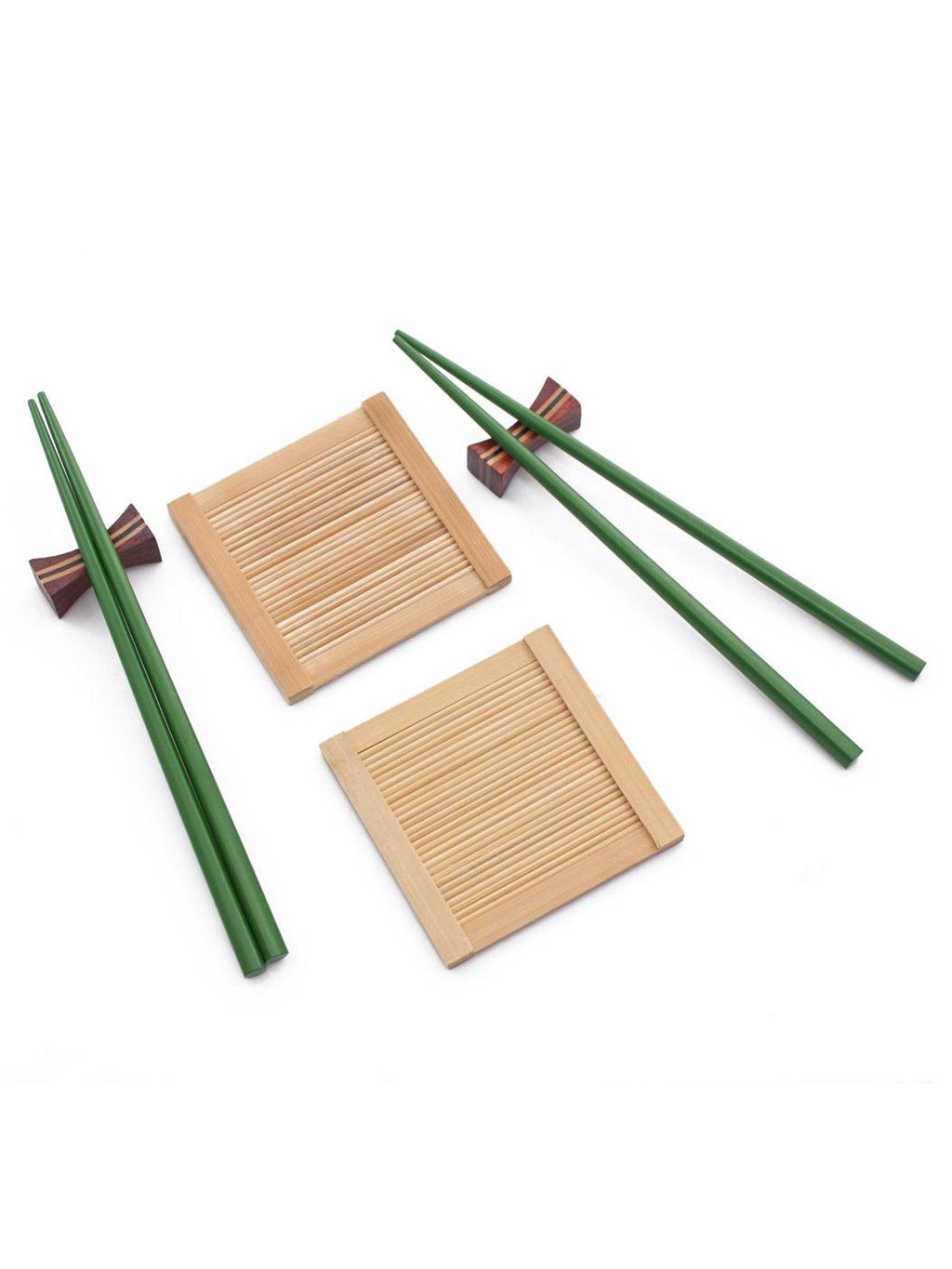 Vassoio per sushi in bambù con bacchette, per due persone (kit da 10)