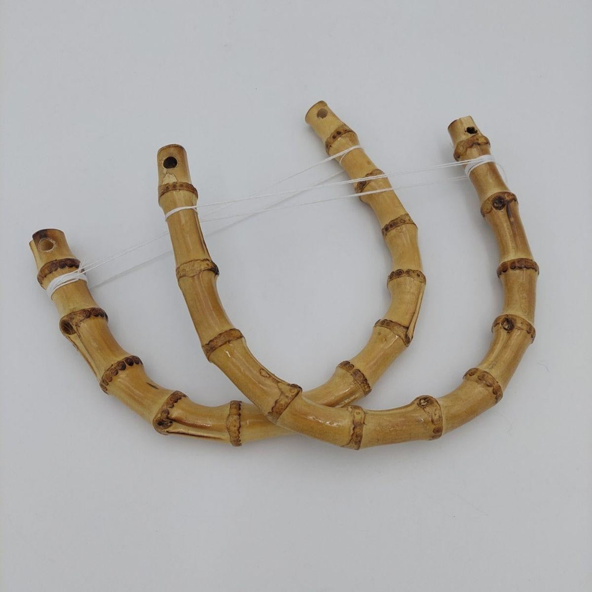 Manici in bambù a mezzaluna, 18H13 cm (kit da 3)