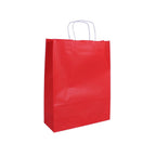 Shopper in carta rossa, 32x12x41 cm, set da 25