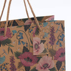 Shopper floreale in carta, 33x12,7x45,7 cm, confezione da 10