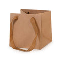 Shopper in carta e pvc avana per fiori, 15x15x15 cm, confezione da 10
