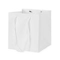 Shopper in carta e PVC bianca per fiori, 18x18x20 cm, confezione da 10