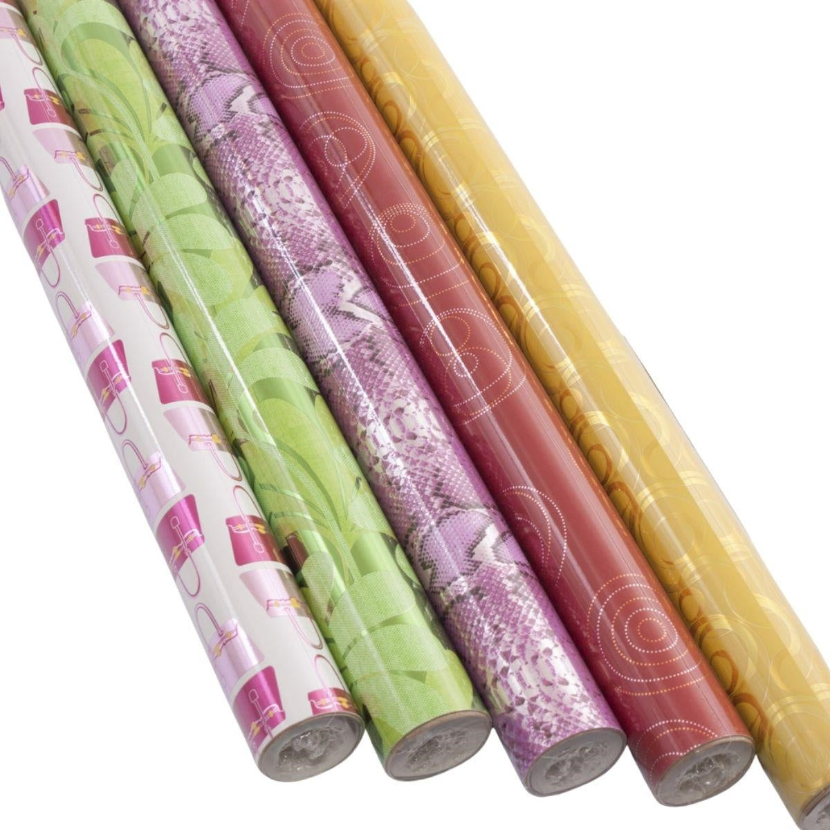 Rotolo di carta regalo in colori assortiti, 70 cm x 2 m (kit da 10)