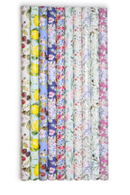 Rotolino di carta regalo botanical floral, 70 cm x 2 m (kit da 10)