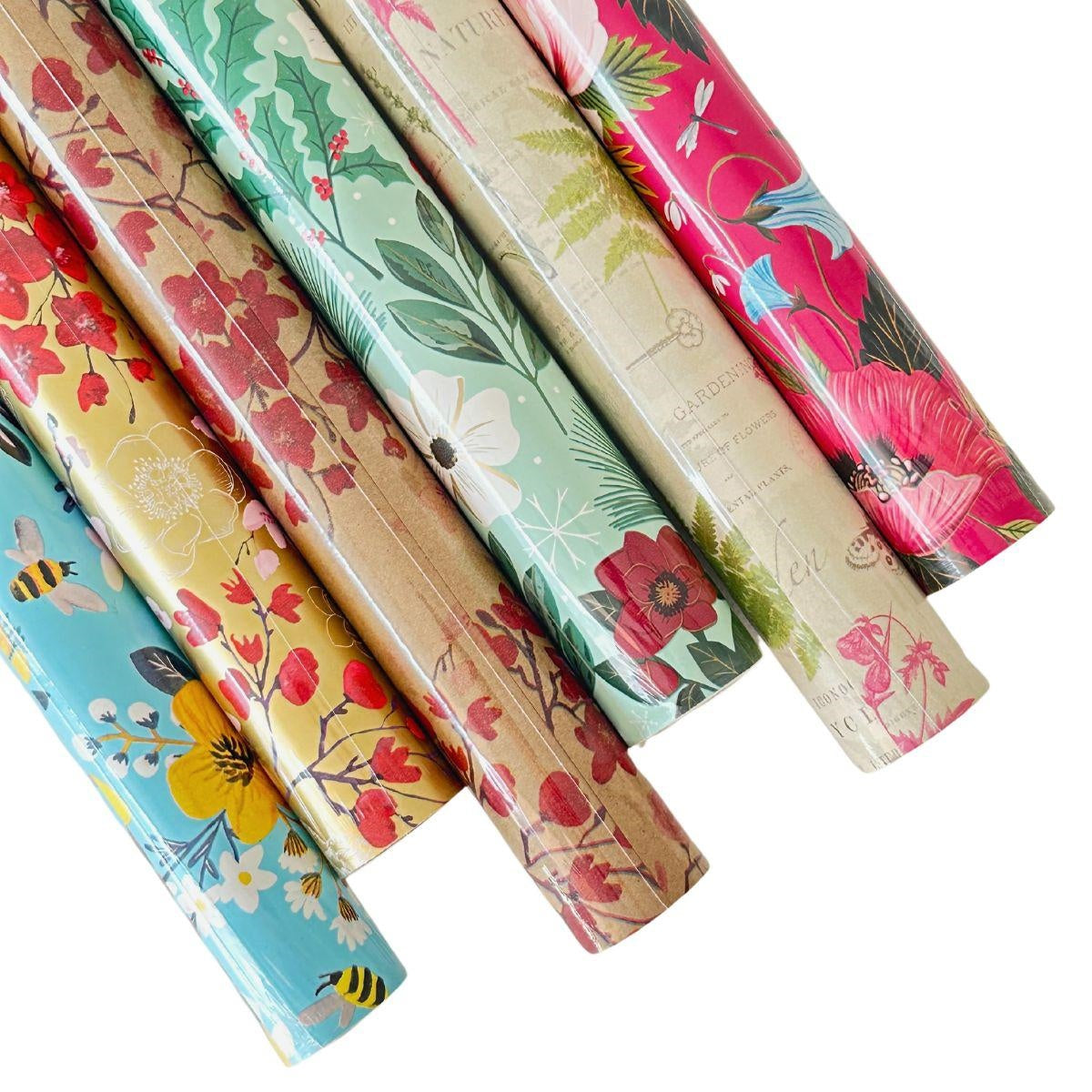 Rotolino di carta regalo Blooming, 70 cm x 2 m (kit da 10)