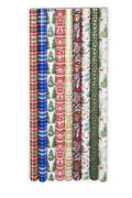 Rotolino di carta regalo fantasia natalizia, 70 cm x 2 m (kit da 10)