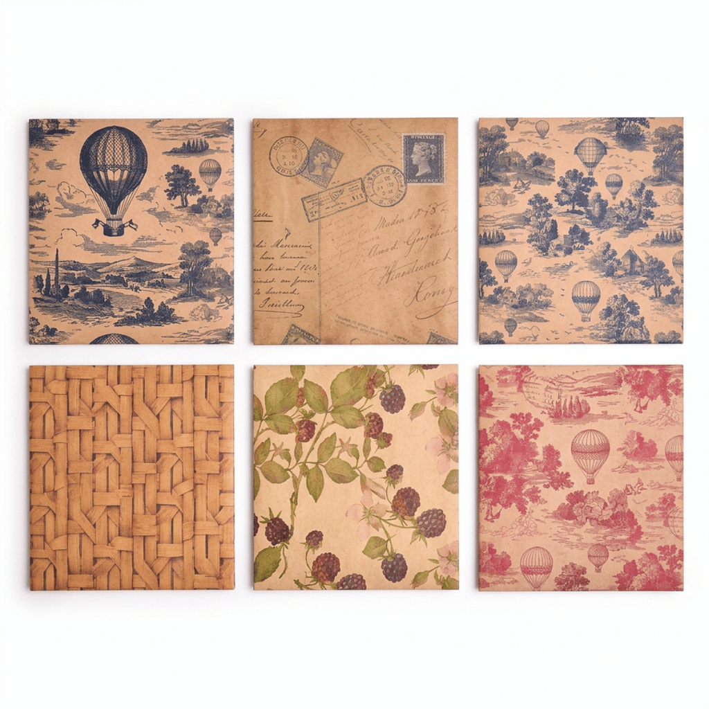Carta regalo in rotolino fantasia vimini, 70 cm x 2 mt (kit da 10)