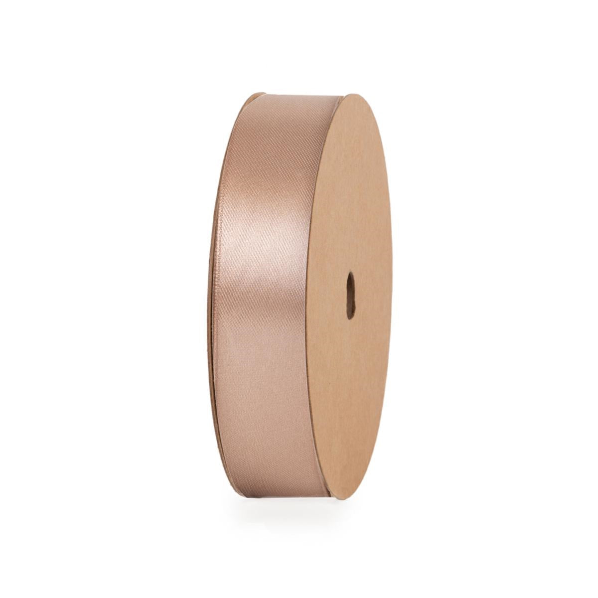 Nastro in satin rosa cipria, 25 mm x 50 mt (kit da 5)