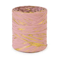 Rocchetto di polyraphia rosa antico e oro, 15 mm x 200 m (kit da 3)