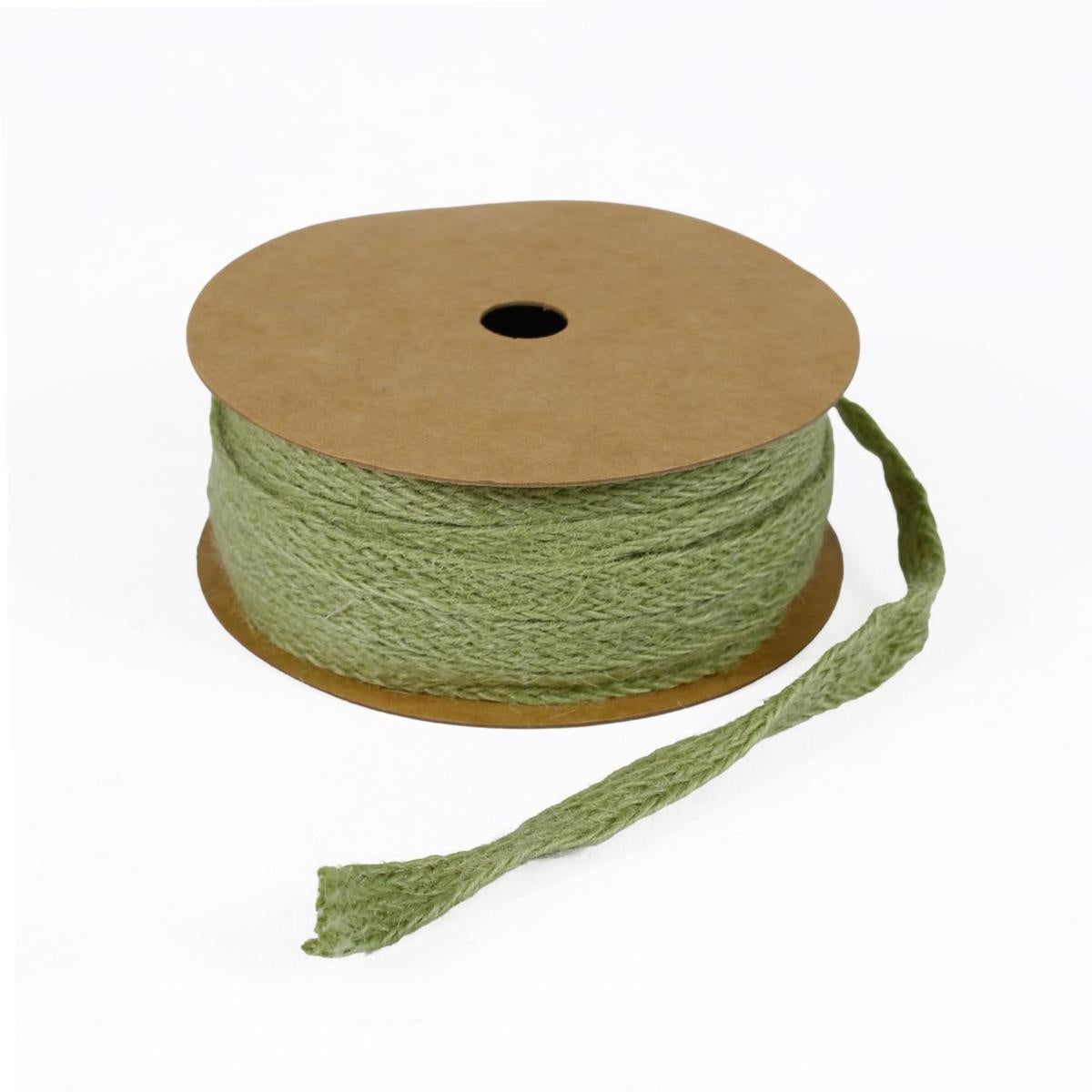 Nastrino in juta verde, 10 mm x 10 m (kit da 5)