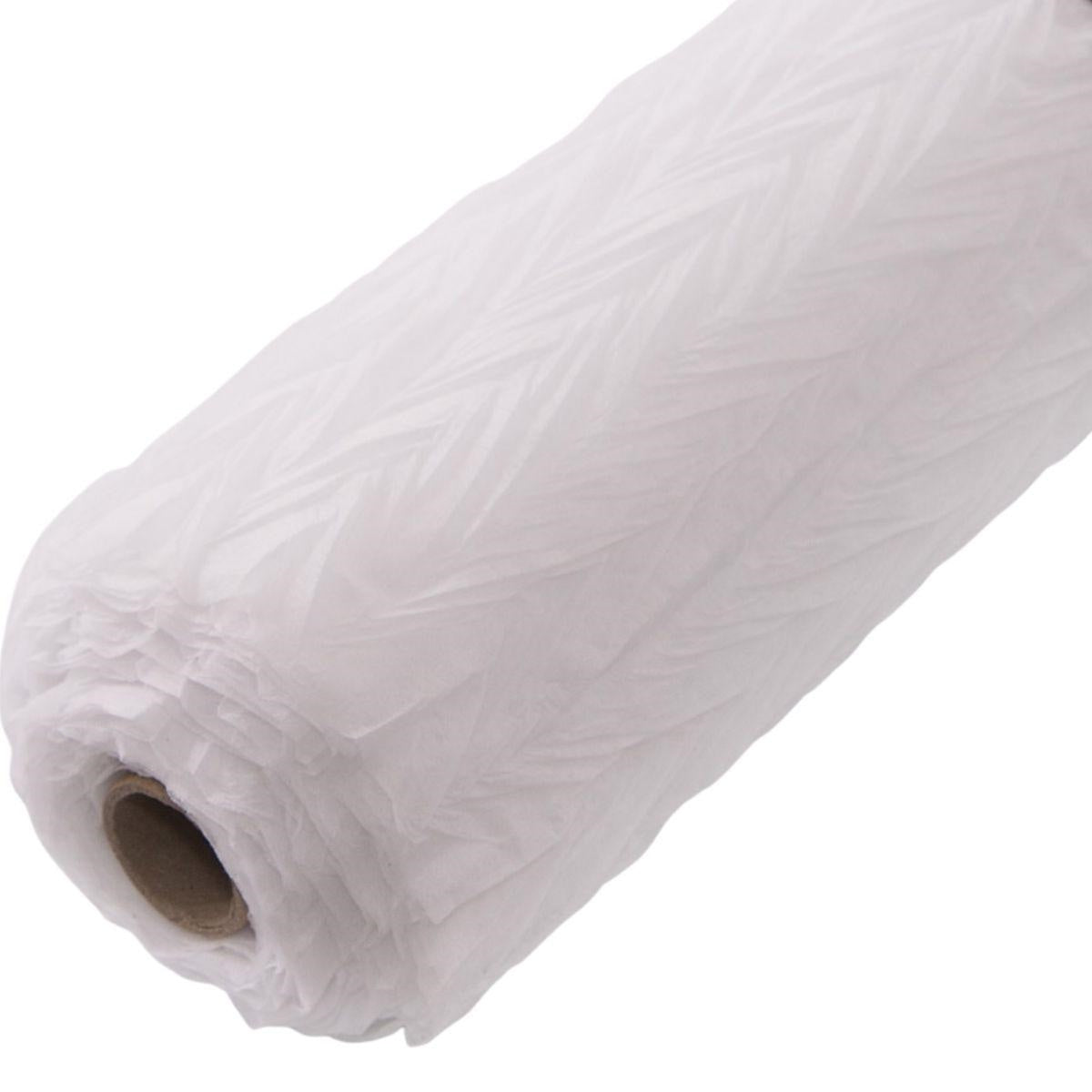Bobina in tessuto non tessuto bianco a onde, 50 cm x 4,5 m (kit da 5)