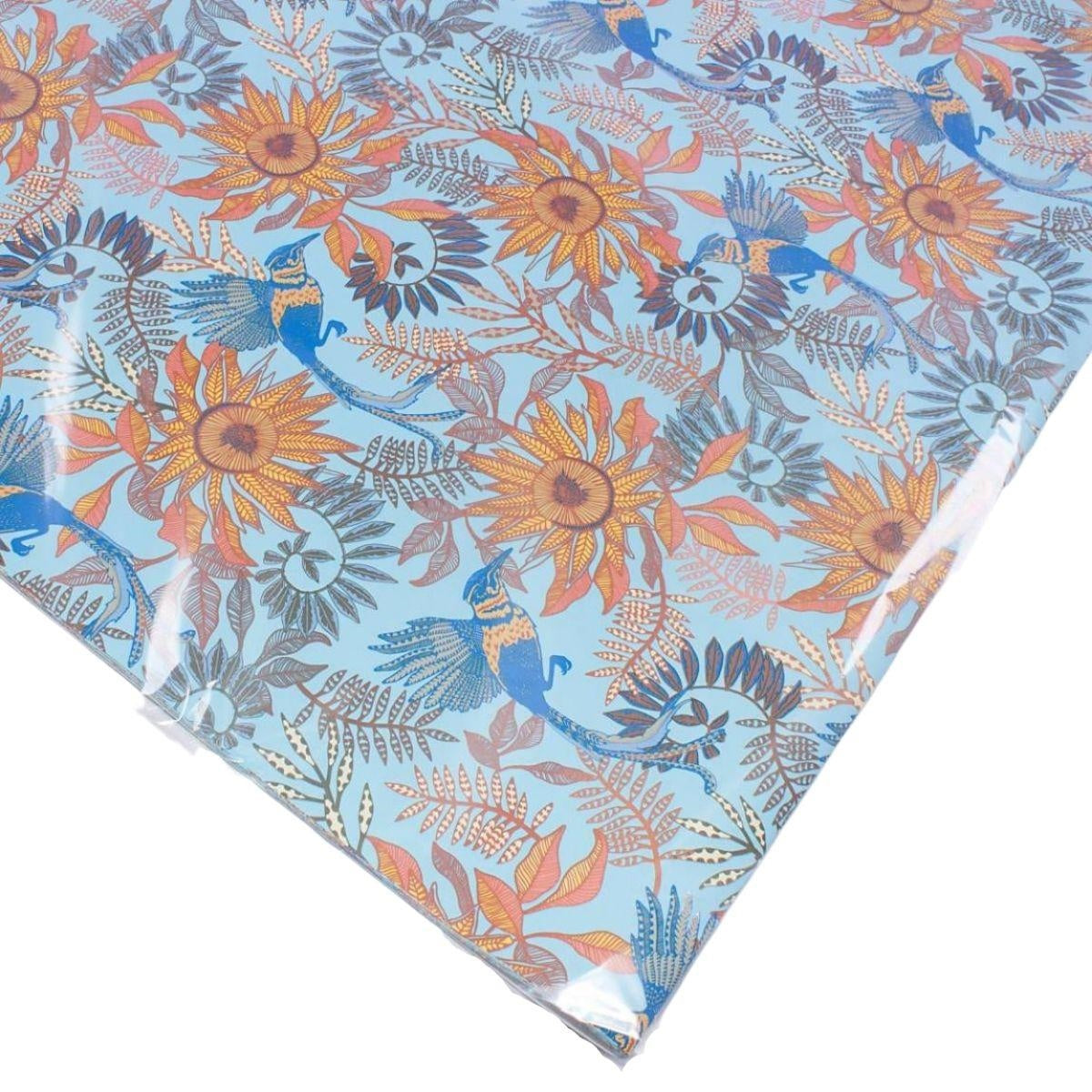 Fogli di carta regalo floreale 70x100 cm, 80 gr, confezione da 25