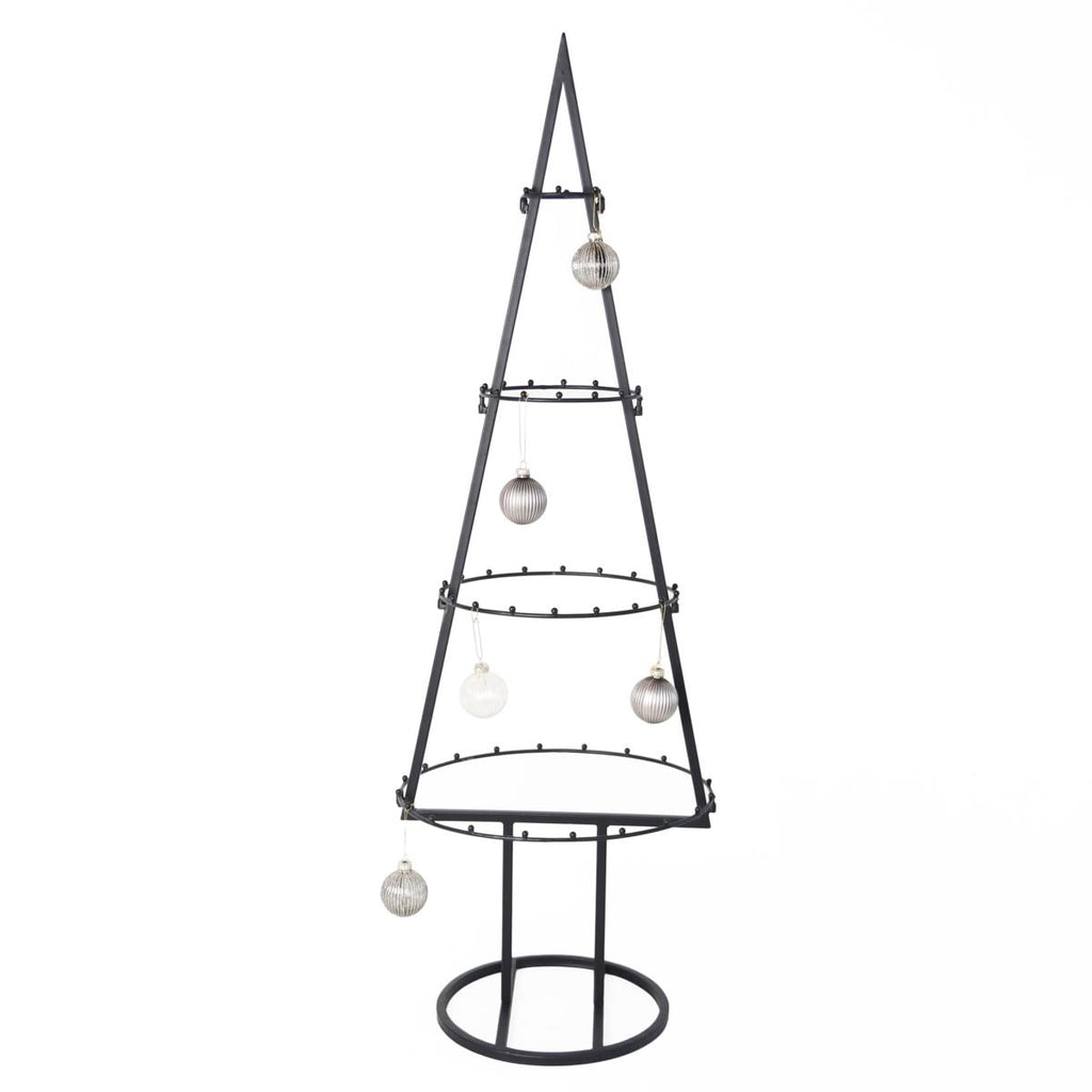 Decorazione albero stilizzato in metallo nero, 41X40H125 cm