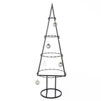 Decorazione albero stilizzato in metallo nero, 41X40H125 cm