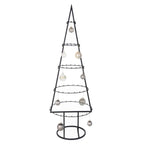 Decorazione albero stilizzato in metallo nero, 51X50H151 cm