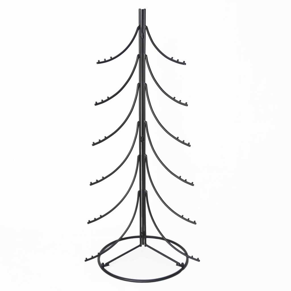 Decorazione albero stilizzato in metallo nero, 53X52H120 cm